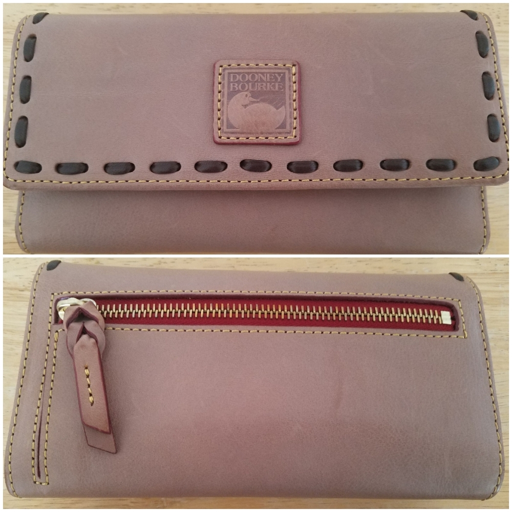 D&B Florentine Checkbook Wallet - Mushroom